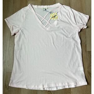Hayden Los Angeles Pink‎ T-Shirt in Pale Pink Size L